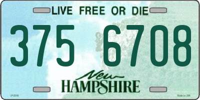 NH license plate 3756708