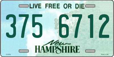 NH license plate 3756712