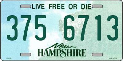 NH license plate 3756713