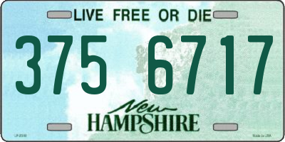 NH license plate 3756717