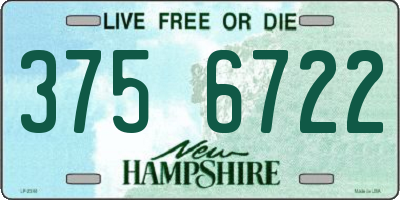 NH license plate 3756722