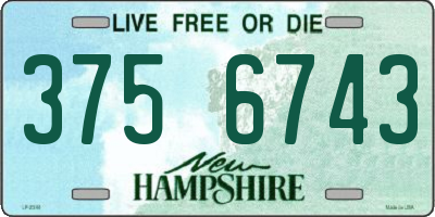 NH license plate 3756743