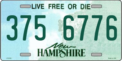 NH license plate 3756776