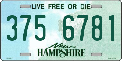 NH license plate 3756781