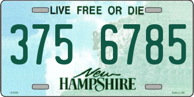 NH license plate 3756785
