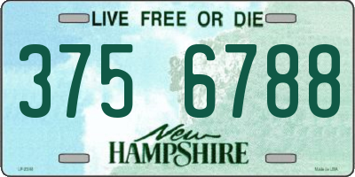 NH license plate 3756788