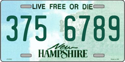 NH license plate 3756789