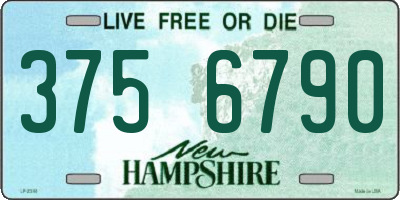 NH license plate 3756790