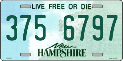 NH license plate 3756797