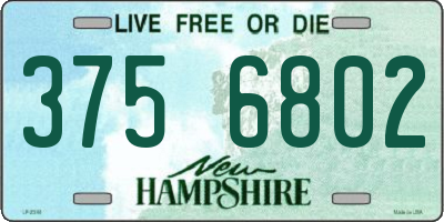NH license plate 3756802