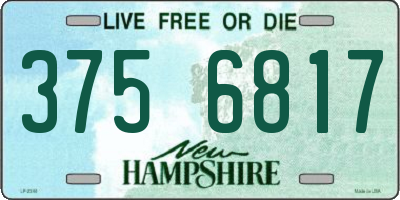 NH license plate 3756817