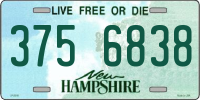 NH license plate 3756838