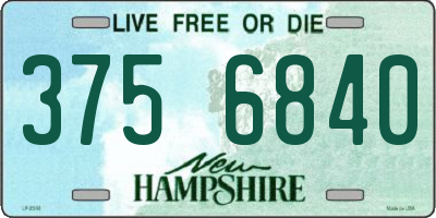 NH license plate 3756840