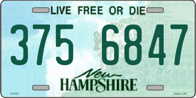 NH license plate 3756847