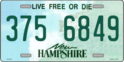 NH license plate 3756849