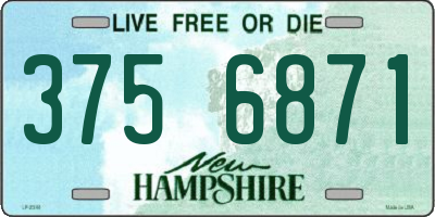 NH license plate 3756871