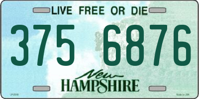 NH license plate 3756876