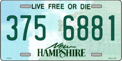 NH license plate 3756881