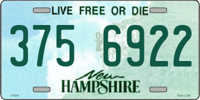 NH license plate 3756922