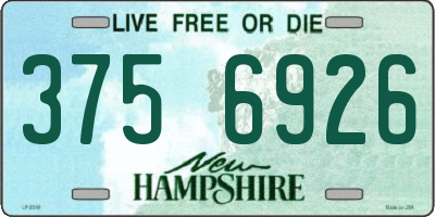 NH license plate 3756926