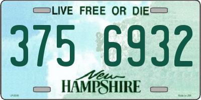 NH license plate 3756932