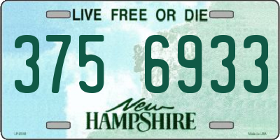 NH license plate 3756933