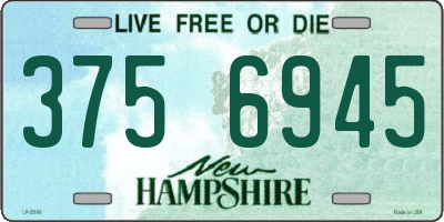 NH license plate 3756945
