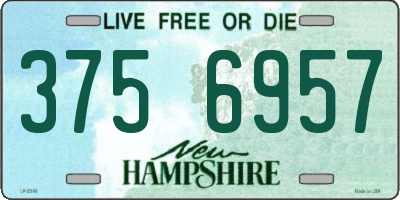 NH license plate 3756957