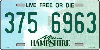 NH license plate 3756963