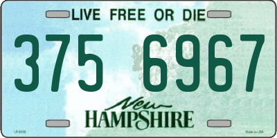 NH license plate 3756967