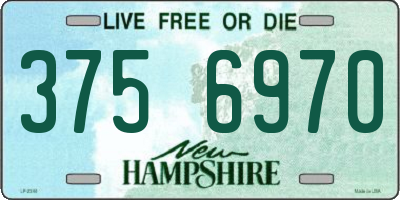 NH license plate 3756970