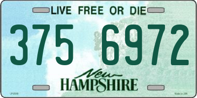 NH license plate 3756972