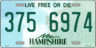NH license plate 3756974