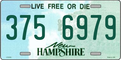 NH license plate 3756979