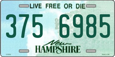 NH license plate 3756985
