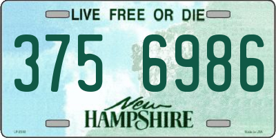 NH license plate 3756986