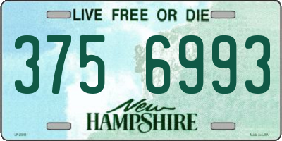 NH license plate 3756993