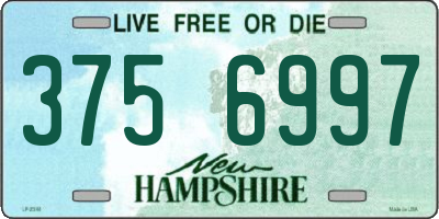NH license plate 3756997