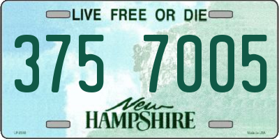 NH license plate 3757005