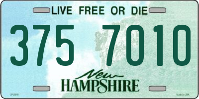 NH license plate 3757010