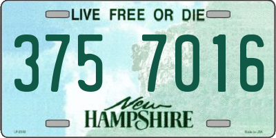 NH license plate 3757016