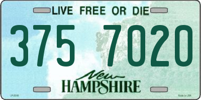 NH license plate 3757020