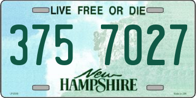 NH license plate 3757027
