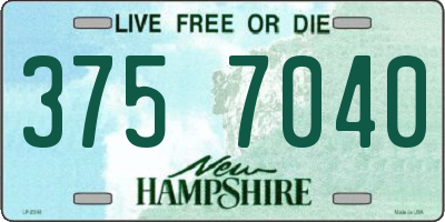 NH license plate 3757040