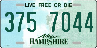 NH license plate 3757044