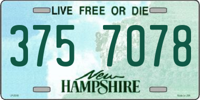 NH license plate 3757078