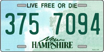 NH license plate 3757094