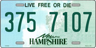 NH license plate 3757107