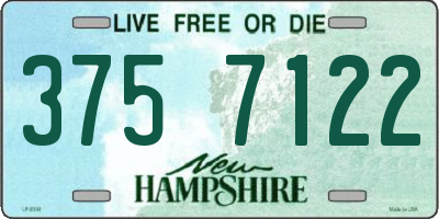 NH license plate 3757122