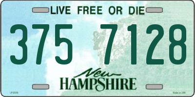 NH license plate 3757128
